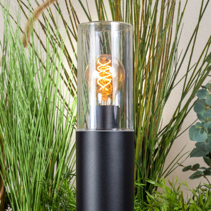 RVS staande buitenlamp  Stella zwart, 50 cm