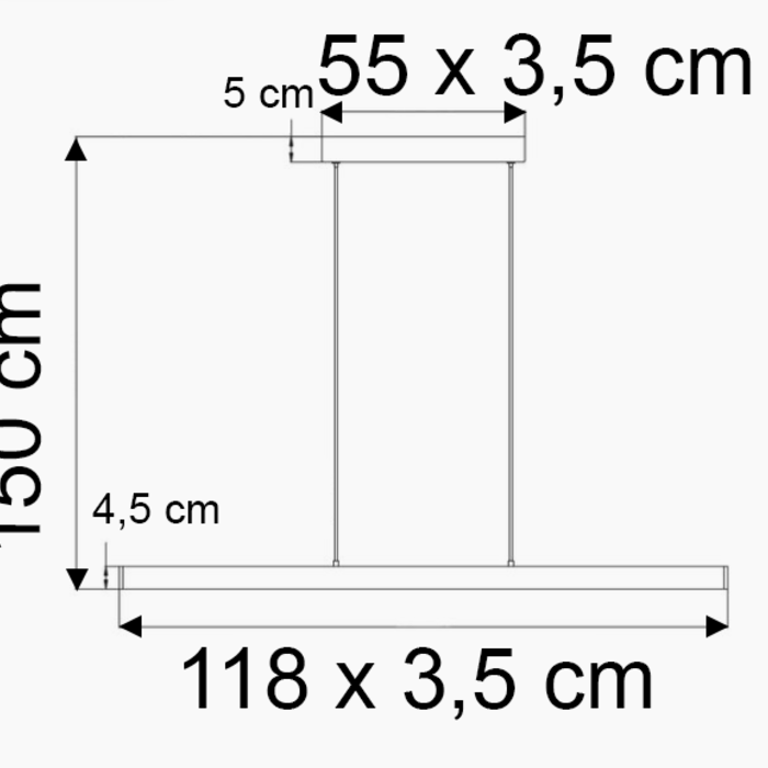 Minimalistische hanglamp incl. LEDs 3-staps dimbaar - Andre