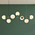 Design hanglamp Hepta met melkglazen bollen
