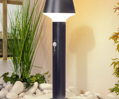 Industriële staande buitenlamp  met sensor - Jay
