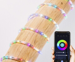 RGB lichtslang van 10 m incl. 1,5 aansluitsnoer met TUYA app