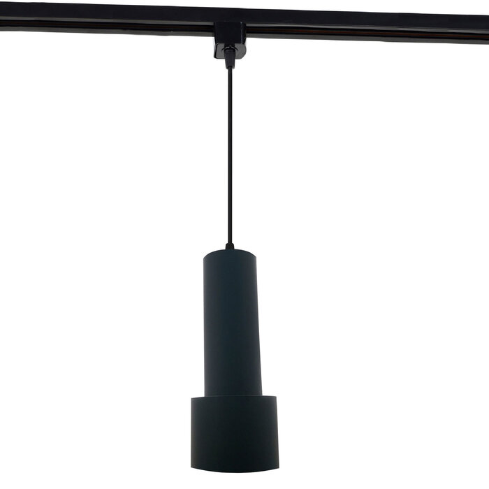 1-fase rail tube hanglamp Jim - zwart