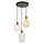 Design hanglamp Verona met amber glas, 3-lichts