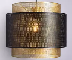 Hanglamp Lauren  - zwart met goud