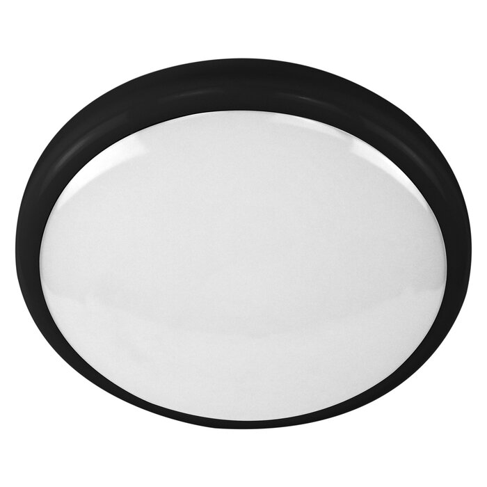 Plafonnière met noodunit | CCT switch 3000K/4000K/6500K | Zwart