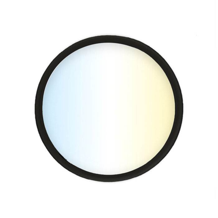 Plafonnière met noodunit | CCT switch 3000K/4000K/6500K | Zwart