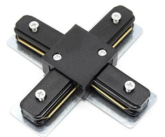 X-Koppelstuk voor 1-fase rail - zwart