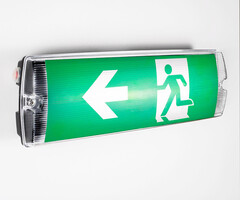 Noodverlichting met transparante kap OTG-KL-1, 6000K, zwart