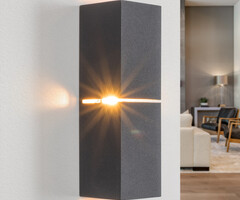 Moderne wandlamp zwart met goud - Zev