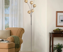 Moderne staande lamp goud, 5-lichts - Claire