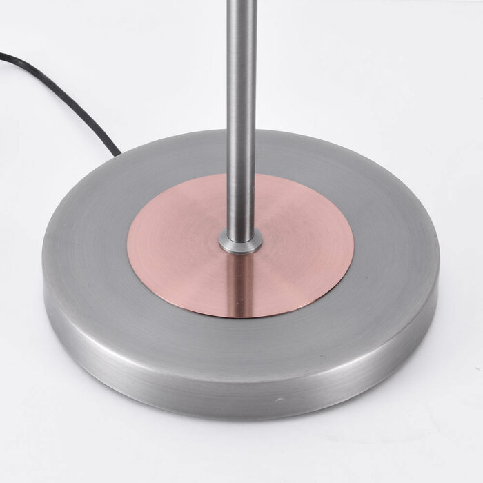 Industriele vloerlamp Georgia - antiek zilver met koper