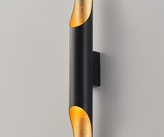 Mat zwarte wandlamp - Madison