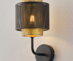Wandlamp Mary - zwart met goud