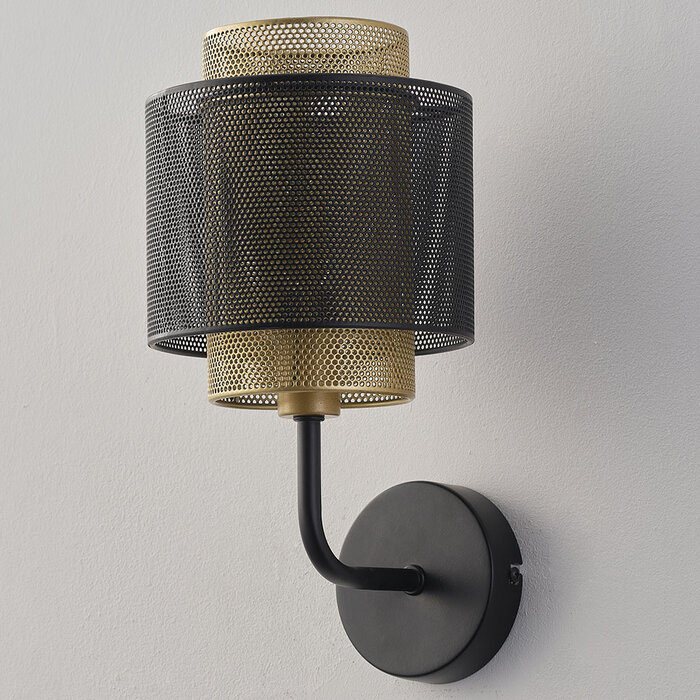 Wandlamp Mary - zwart met goud