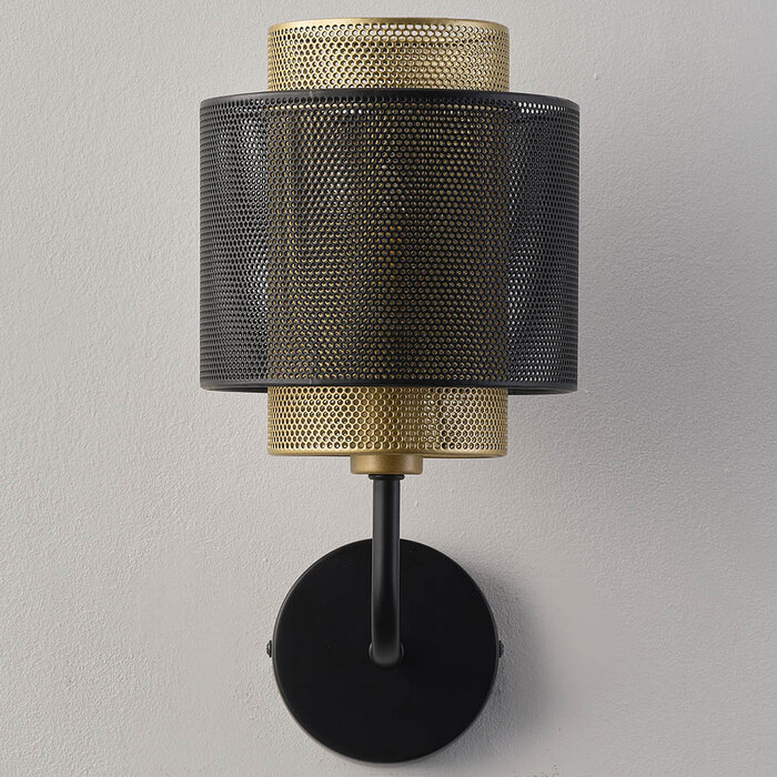 Wandlamp Mary - zwart met goud