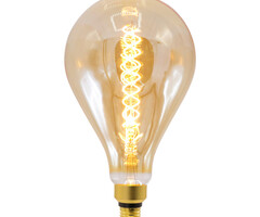 8,5W DNA spiral lamp XXL, 2000K, amber glass Ø160 - dimmable