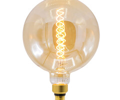 8,5W DNA-Spirallampe XXXL, 2000K, Braunglas Ø200 - dimmbar