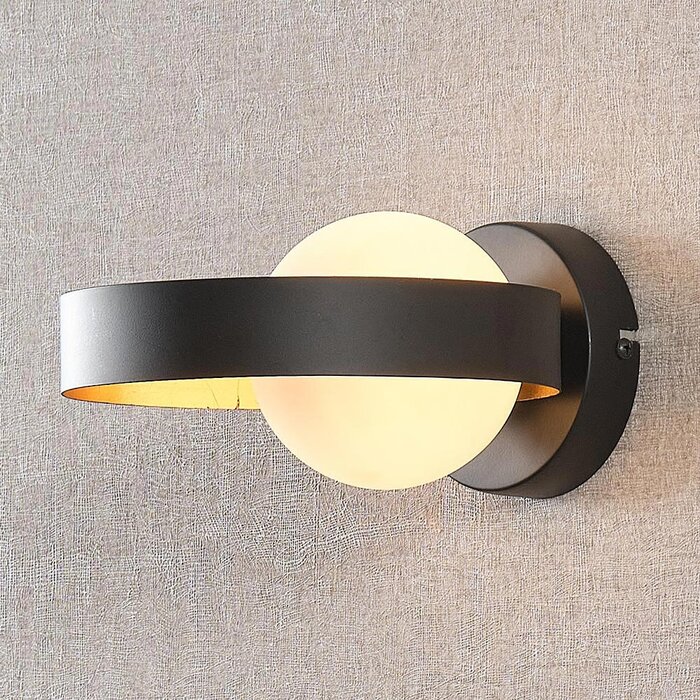 Wall light Carlos - black with gold