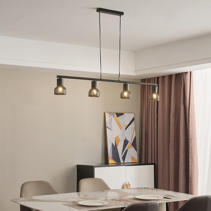 Industriële zwarte hanglamp - Xavier