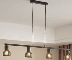 Industriële zwarte hanglamp - Xavier