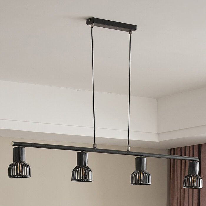 Industriële zwarte hanglamp - Xavier