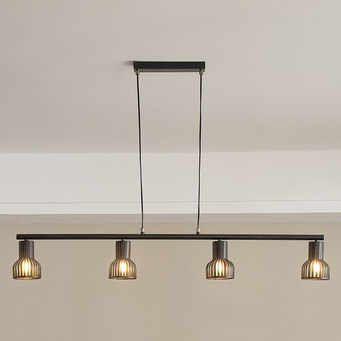 Industriële zwarte hanglamp - Xavier