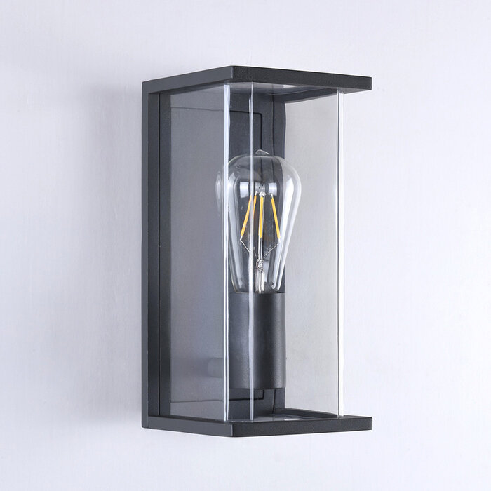 Moderne buitenwandlamp Flavio IP44 - antraciet