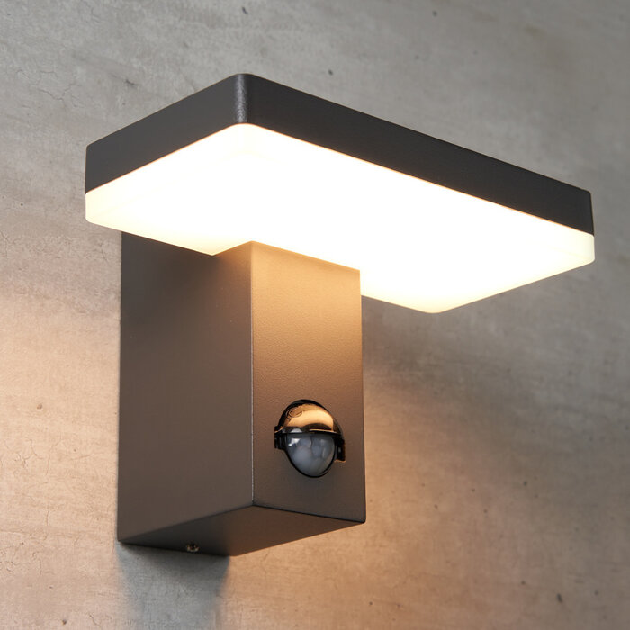 Wandlamp zwart met sensor - Roberto