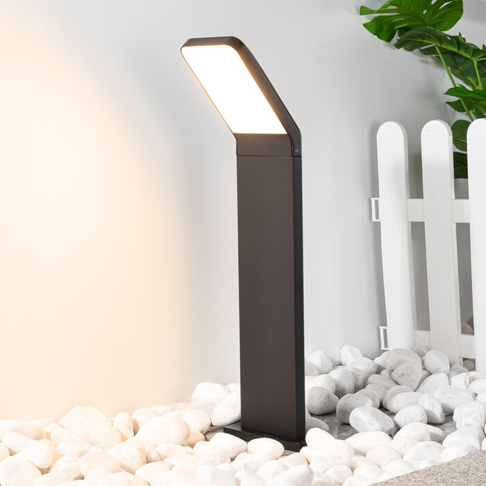 Zwarte staande buitenlamp Francesco, 50cm