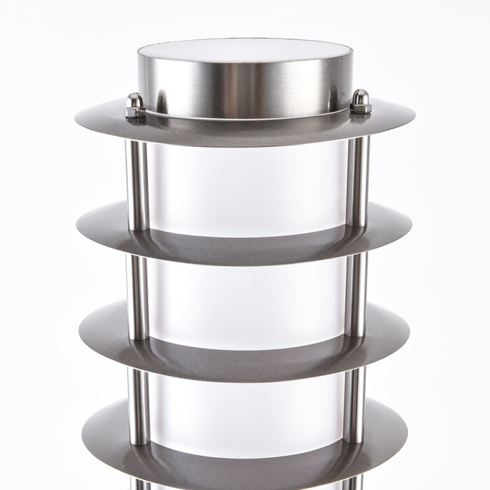 Staande RVS buitenlamp Silvio, 80 cm