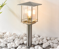 Klassieke buitenlamp Rocco RVS, 45 cm