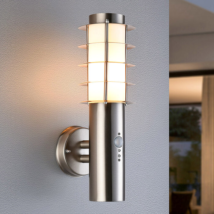 RVS wandlamp met sensor - Salvatore
