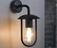 RVS landelijke buitenlamp Davide - zwart