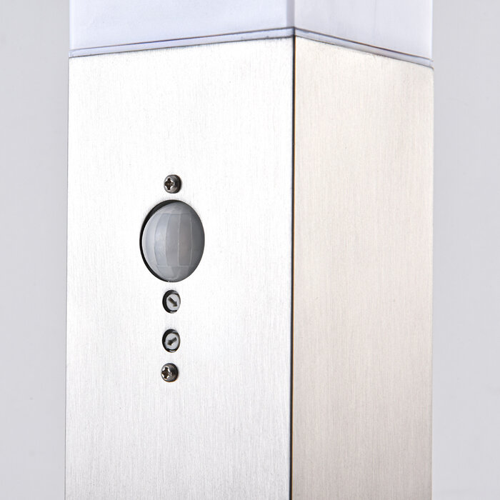 RVS staande buitenlamp Leopoldo met sensor, 45 cm