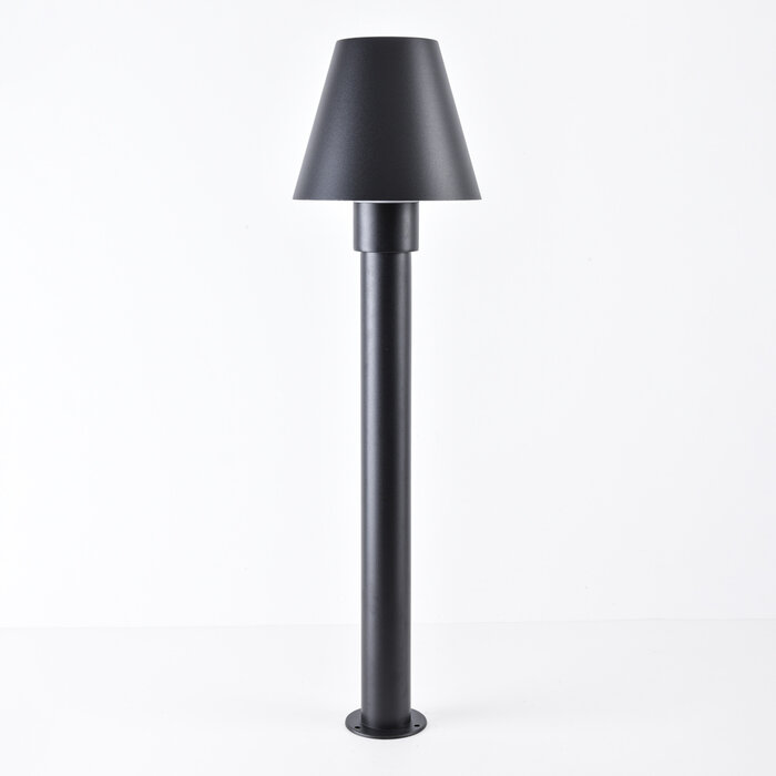 Moderne buitenlamp Bruno zwart met sensor, 80 cm