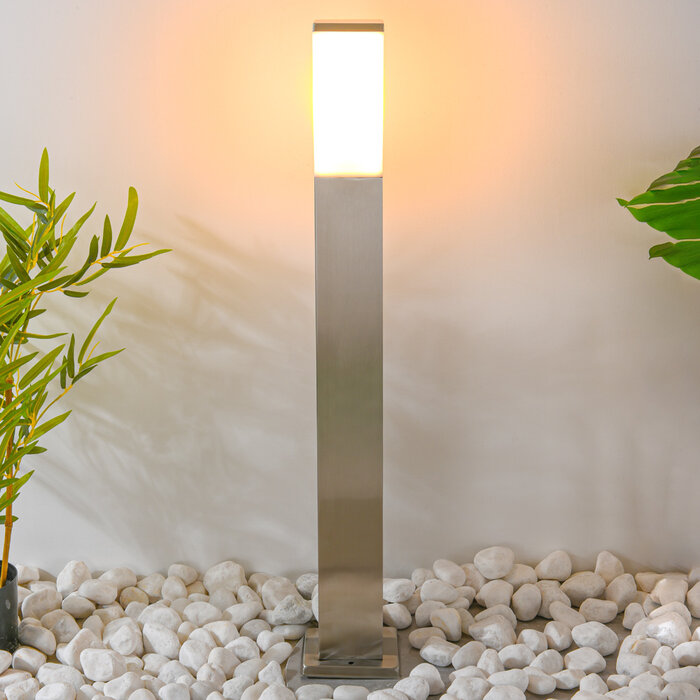 Staande buitenlamp RVS Luigi, 80 cm