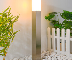Staande buitenlamp RVS Luigi, 80 cm