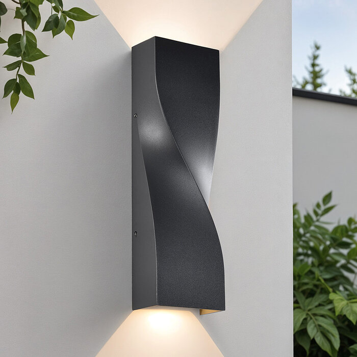 Industriële wandlamp buiten Aurelia - antraciet