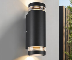 Buitenwandlamp Showman 2-lichts - zwart