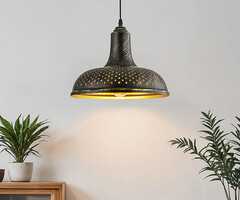 Industriële hanglamp brons - Marrakesh