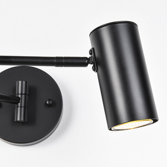 Zwarte wandlamp Revah