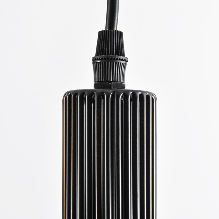 Industriële hanglamp zwart metaal – Sofia