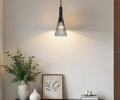 Industriële hanglamp zwart metaal – Sofia