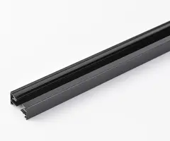 Koppelbare 1-fase rail van 75 cm zonder aansluitblok, met eindkap - zwart