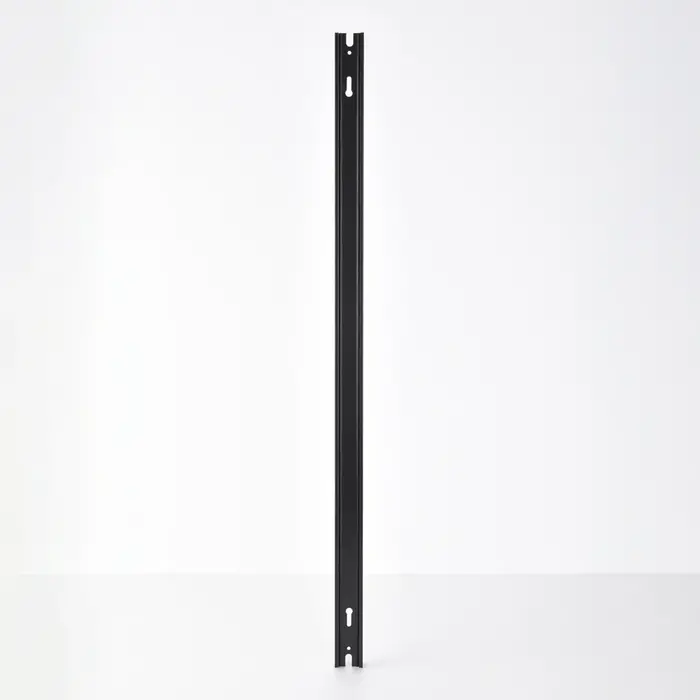 Koppelbare 1-fase rail van 75 cm zonder aansluitblok, met eindkap - zwart
