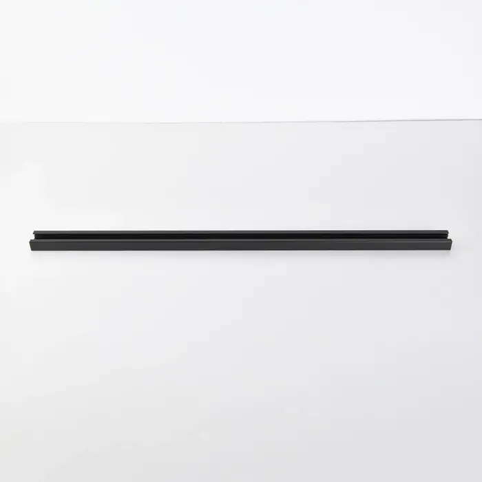 Koppelbare 1-fase rail van 75 cm zonder aansluitblok, met eindkap - zwart