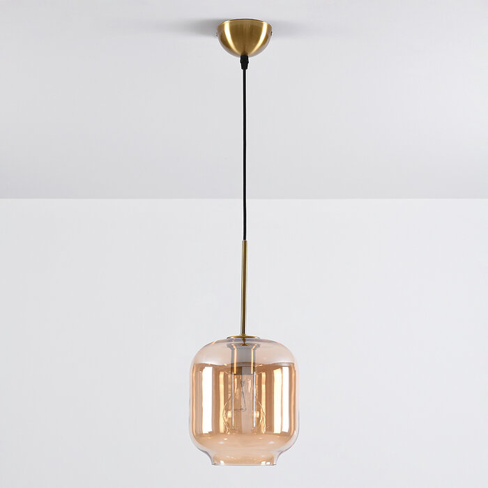 Design hanglamp met amber glas - Venice