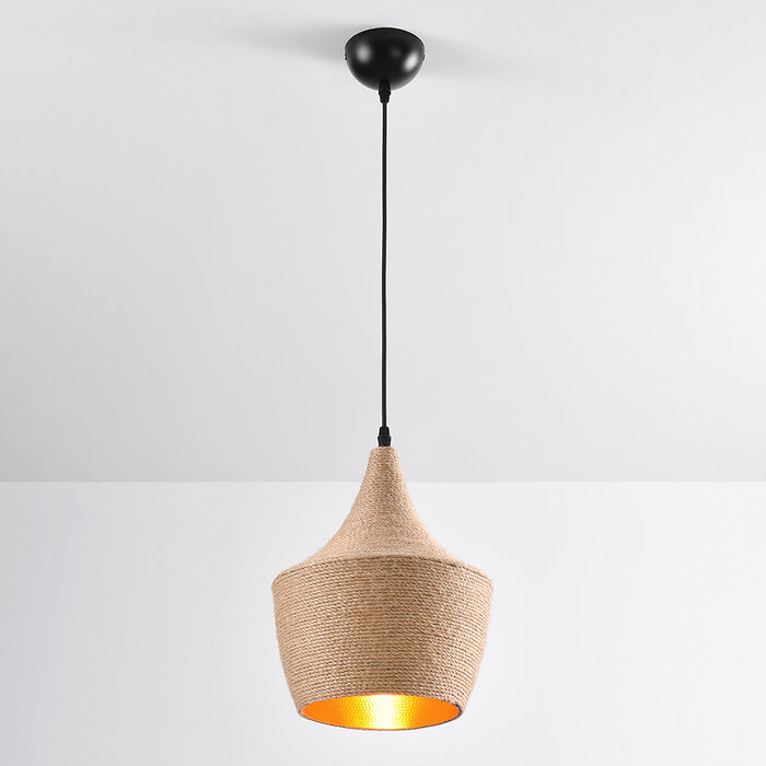 Landelijke hanglamp met touw - Laos
