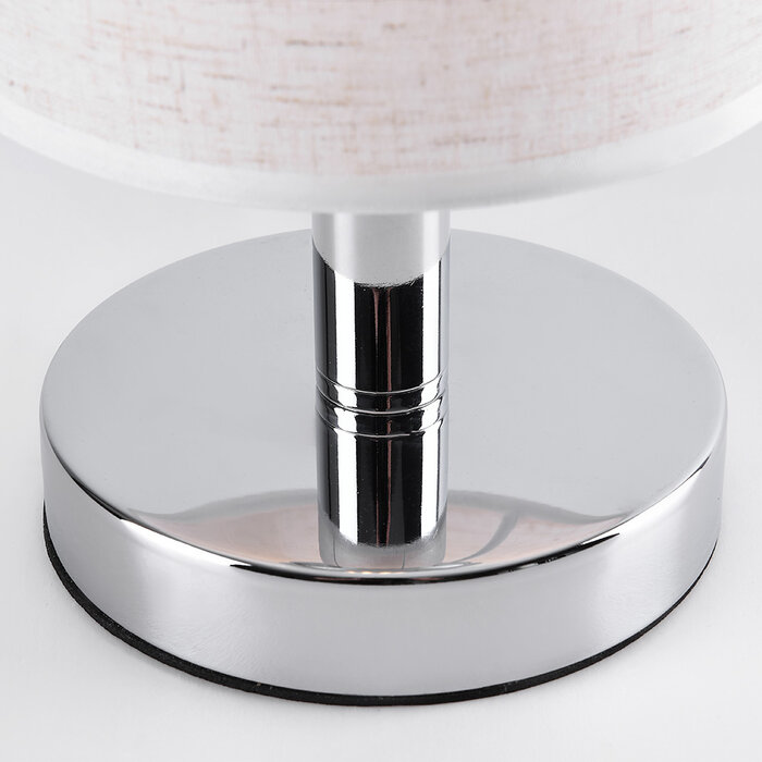 Klassieke tafellamp metaal met stoffen kap - Utrecht