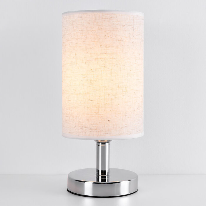 Klassieke tafellamp metaal met stoffen kap - Utrecht